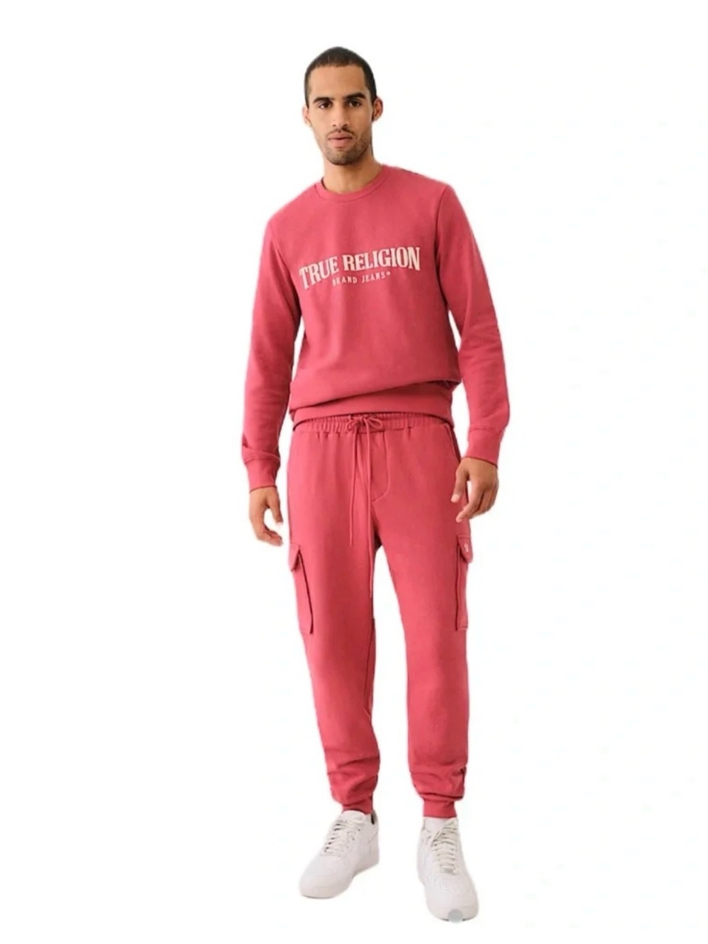 True Religion Men’s Drawstring Cargo Jogger Sweatpants - Size: Medium